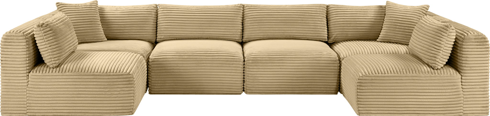 Shaggy - 6 Piece Modular U-Shaped Armless Sectional