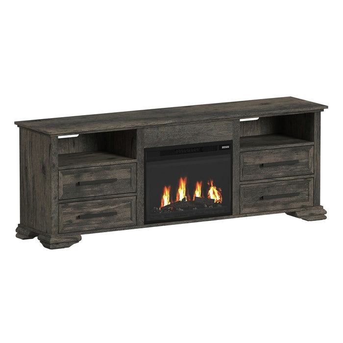 Park Ridge - 4 Piece Entertainment Unit With 71'' TV Console - Charcoal - Stylish Home Furniture
