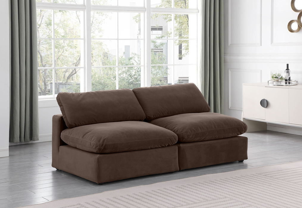 Comfy - Velvet Modular Armless Sofa 2 Seats