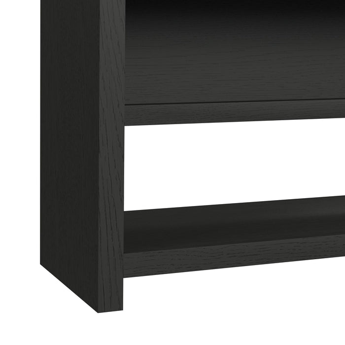 Ridgemont - Sofa Table With Bottom Shelf - Black With Grain - Stylish Home Furniture