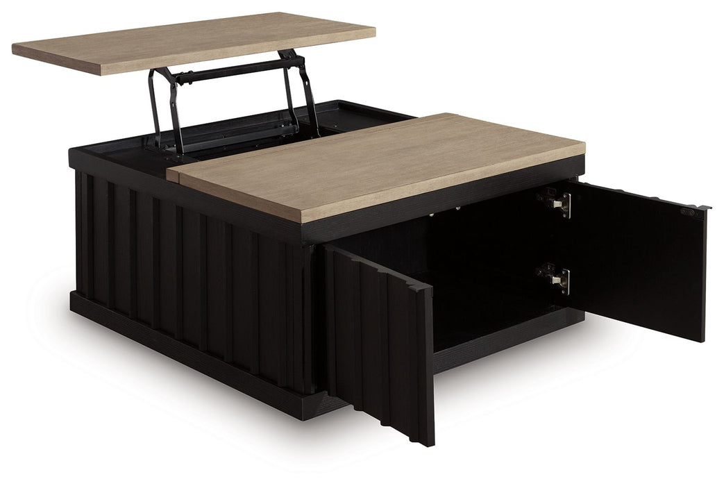 Rylandyn - Lift Top Cocktail Table - Black / Light Brown - Stylish Home Furniture