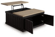 Rylandyn - Lift Top Cocktail Table - Black / Light Brown - Stylish Home Furniture