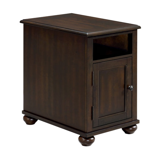 Wagner - Chairside Table With USB - Cherry - Stylish Home Furniture