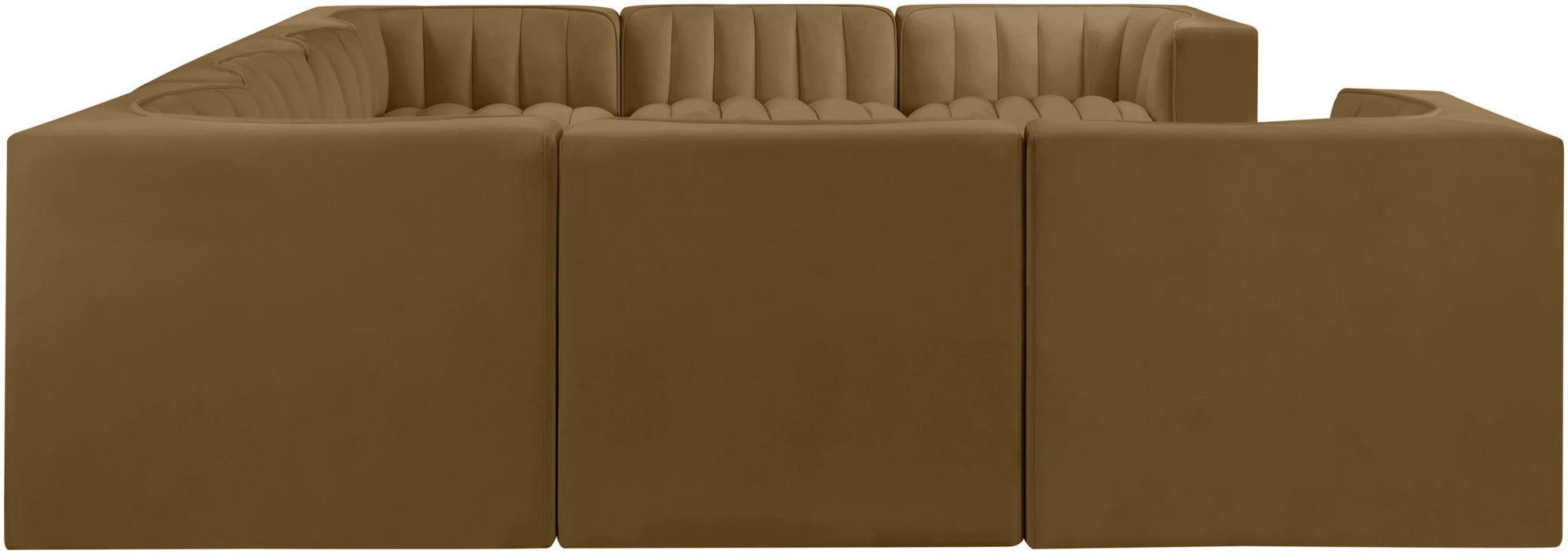 Rummi - Velvet Performance Fabric Upholstered Modular Sectional - Stylish Home Furniture
