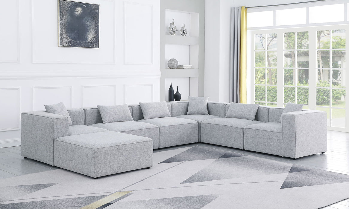 Cube - Linen 7 Piece Modular Sectional