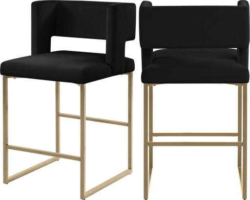 Caleb - Counter Stool with Gold Legs (Set of 2)