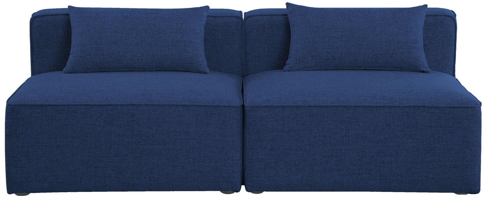 Cube - Linen Modular 2 Seat Armless Sofa