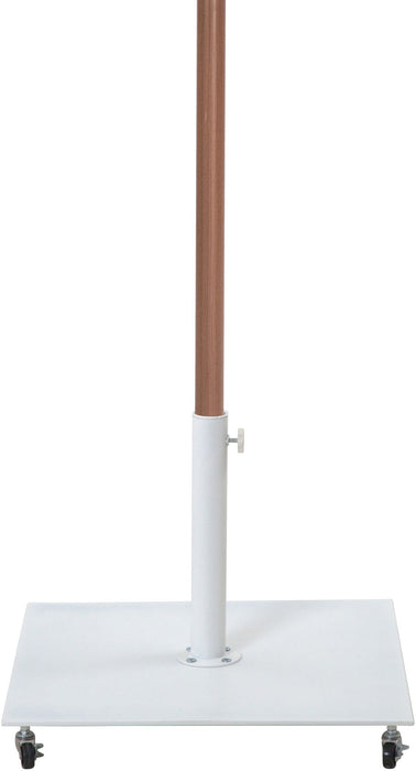 Amalfi - Aluminum Patio Umbrella - White Base / Light Brown Pole