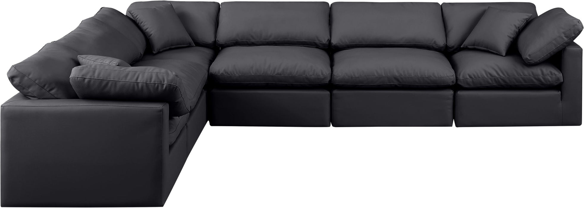 Indulge - Faux Leather 6 Piece Modular Corner Sectional