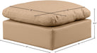 Indulge - Faux Leather Ottoman - Tan - Stylish Home Furniture
