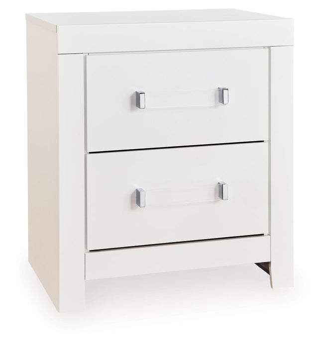 Maeling - Two Drawer Night Stand - Stylish Home Furniture