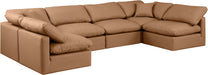Indulge - Faux Leather 6 Piece Modular U-Shaped Sectional - Stylish Home Furniture