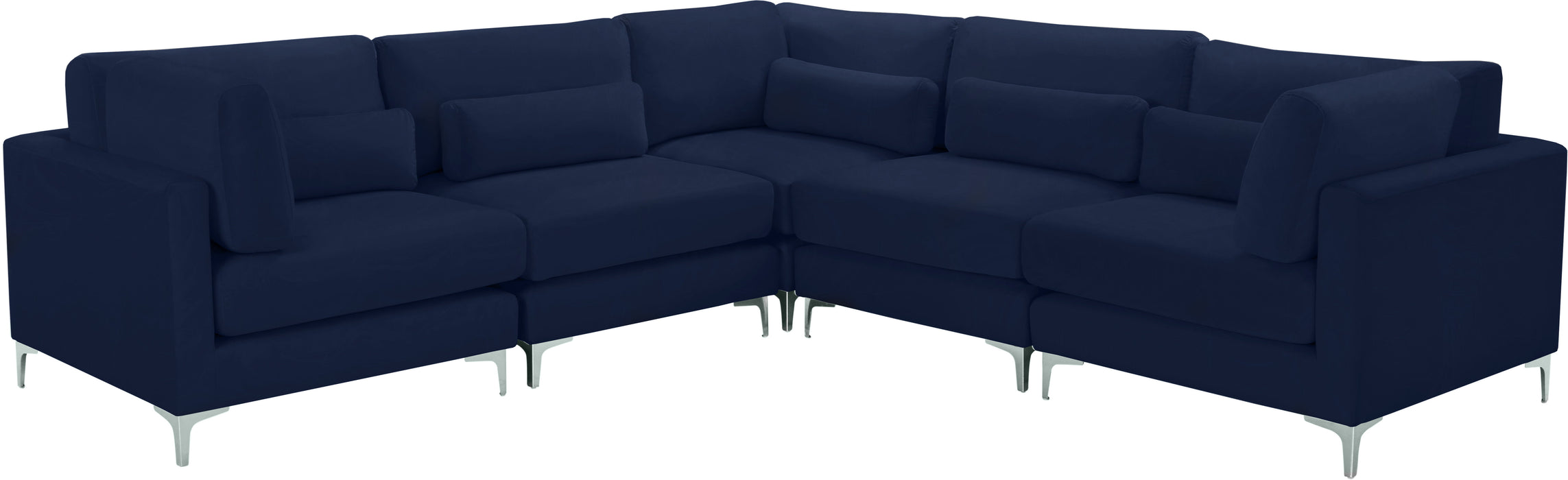 Julia - Modular Sectional 5 Piece - Fabric - Navy