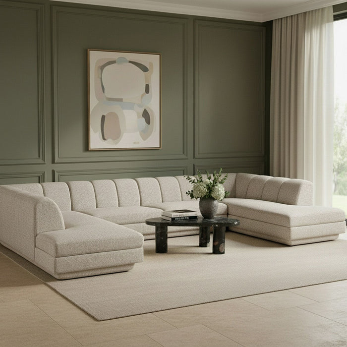 Modari - Sectional - Beige - Stylish Home Furniture