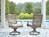 Rainier Ranch - Swivel Chair With Cushion (Set of 2) - Brown / Beige - Stylish Home Furniture