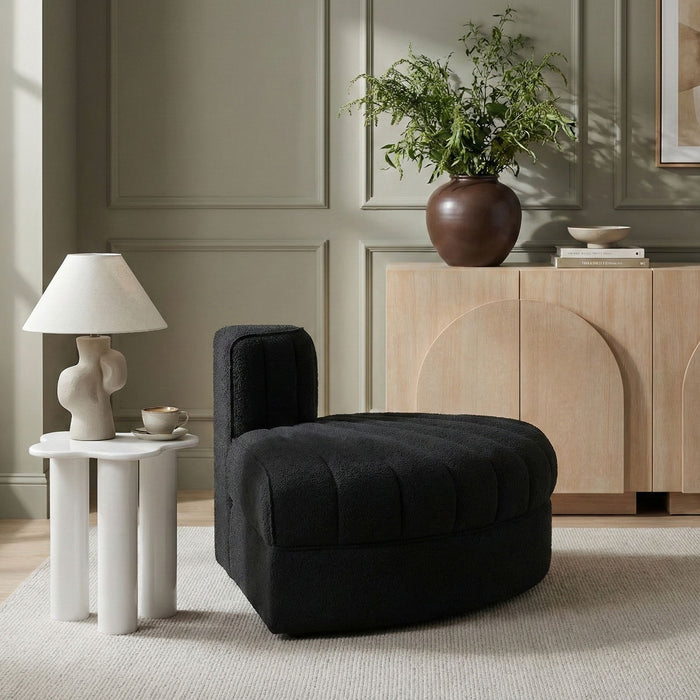 Rummi - Velvet Performance Fabric Upholstered Modular Chair - Stylish Home Furniture