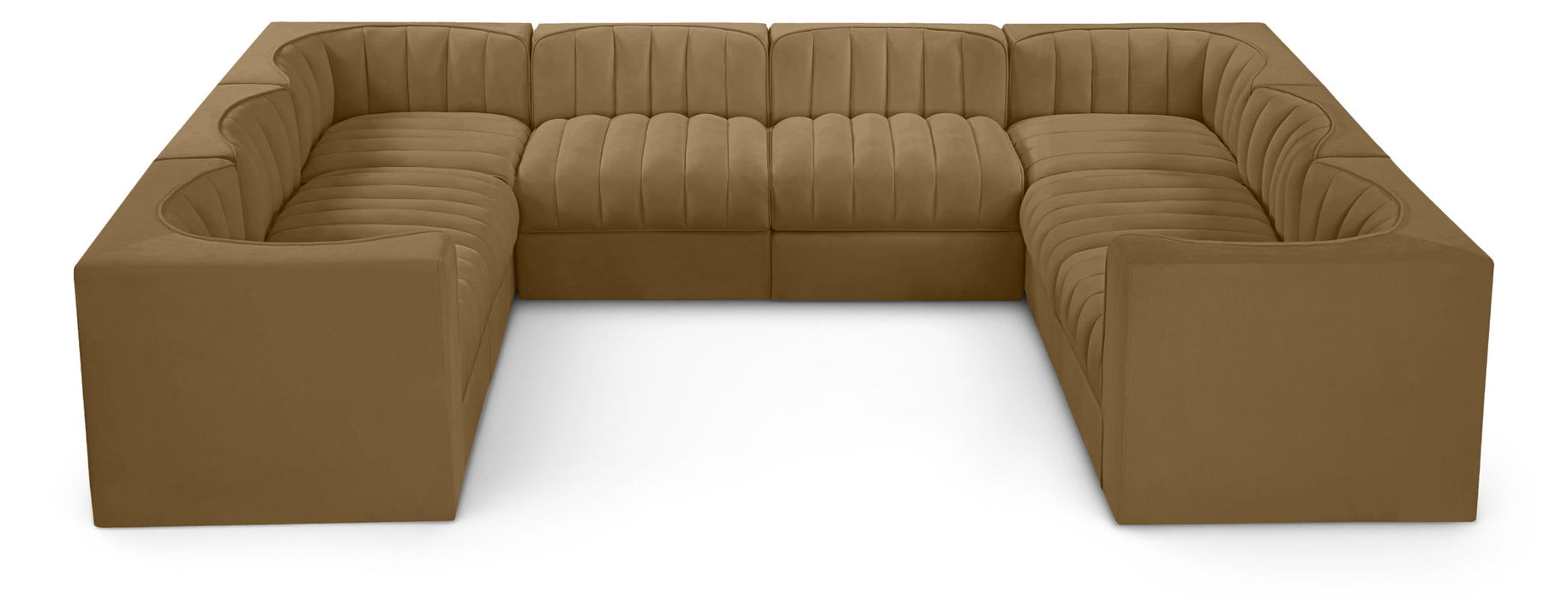 Rummi - Velvet Performance Fabric Upholstered Modular Sectional - Stylish Home Furniture