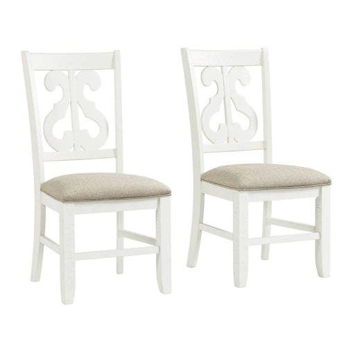 Stone - Wooden Swirl Back Side Chair (Set of 2) - Stylish Home Furniture
