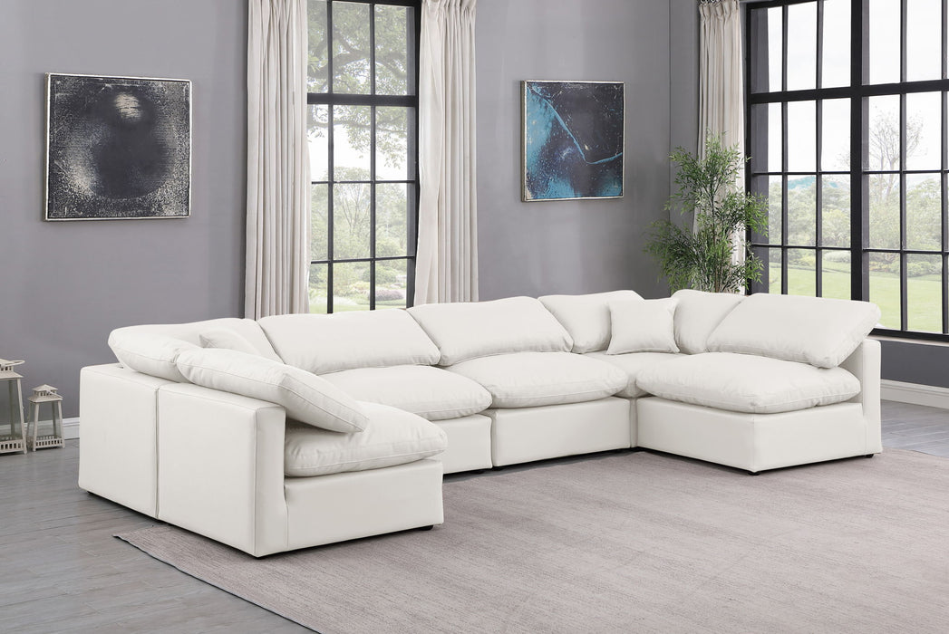 Indulge - Faux Leather 6 Piece Modular U-Shaped Sectional - Stylish Home Furniture