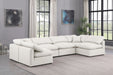 Indulge - Faux Leather 6 Piece Modular U-Shaped Sectional - Stylish Home Furniture
