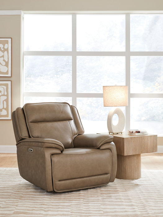 Glencroft - Power Recliner / Adjustable Headrest - Sahara - Stylish Home Furniture