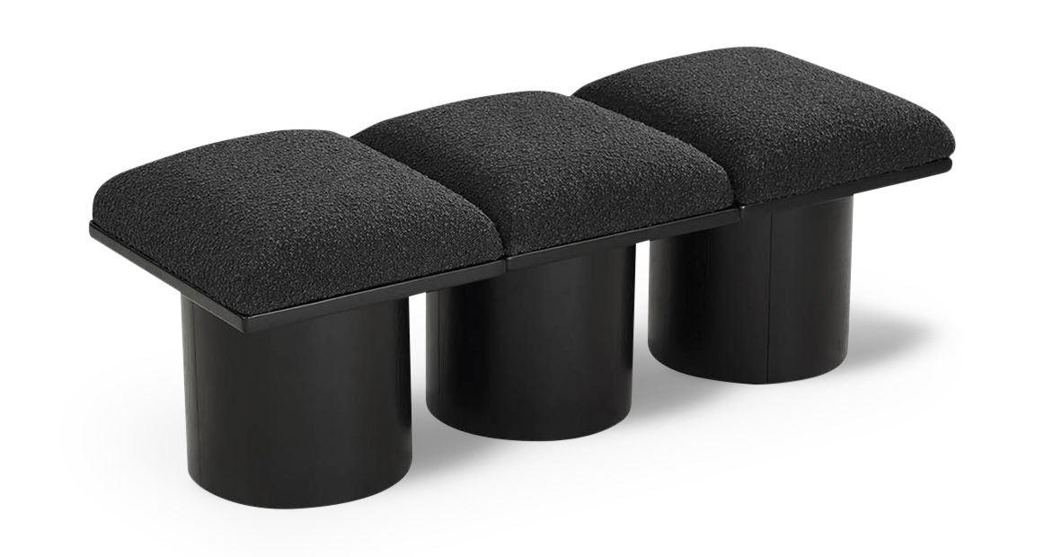 Pavilion - 3 Piece Modular Bench With Black Base