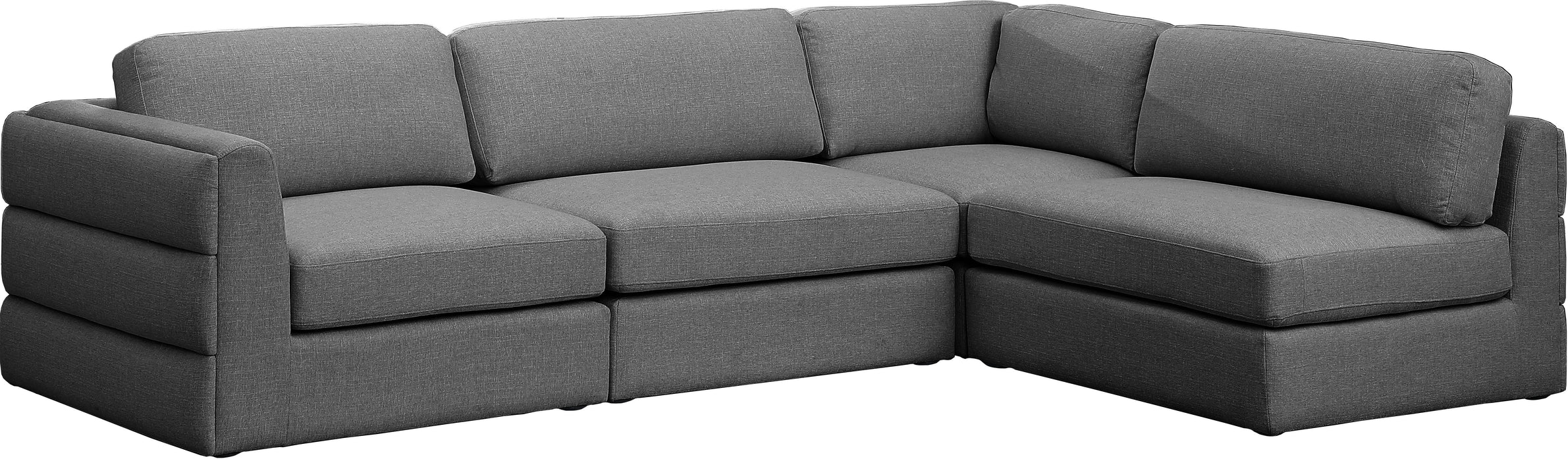 Beckham - Modular Sectional 4 Piece - Gray - Fabric