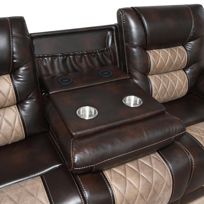 U141 - Motion Glider Loveseat - Brown