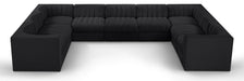 Rummi - Velvet Performance Fabric Upholstered 9 Piece Modular Sectional - Stylish Home Furniture
