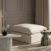 Indulge - Linen Ottoman - White - Stylish Home Furniture