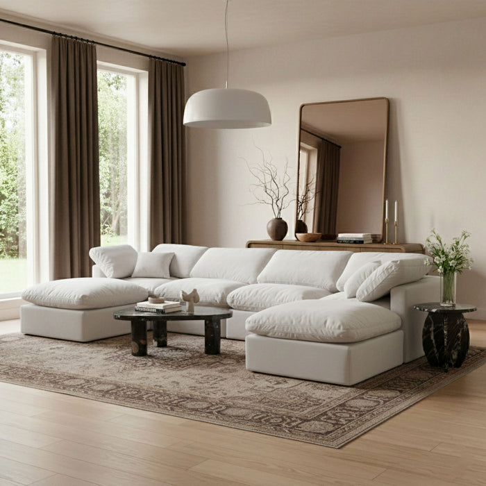 Indulge - Velvet 6 Piece Modular Double Chaise Sectional