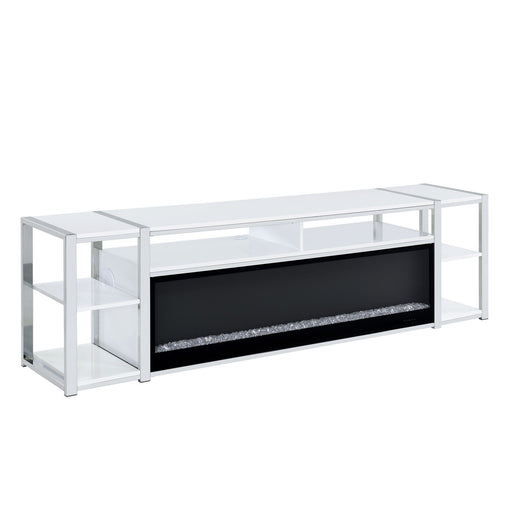 Midway - 80" TV Console With Firelight - White - Stylish Home Furniture