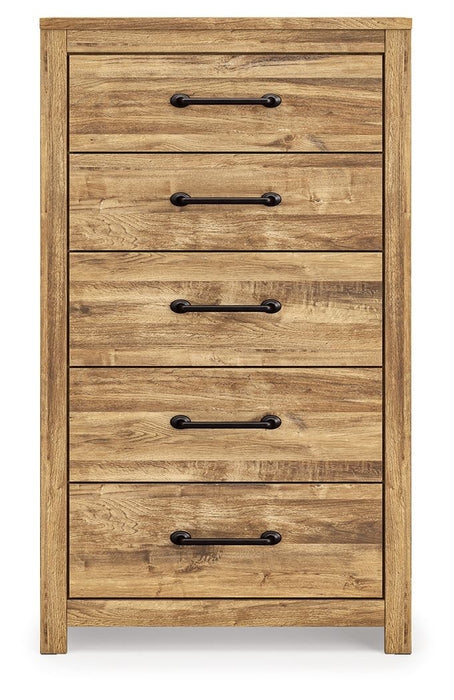Maystonna - Five Drawer Chest - Brown - Stylish Home Furniture