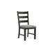 Martin - Dining Side Chair With Gray Fabric (Set of 2) - Black Finish - Stylish Home Furniture