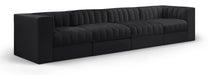 Rummi - Velvet Performance Fabric Upholstered 4 Piece Modular Sofa - Stylish Home Furniture