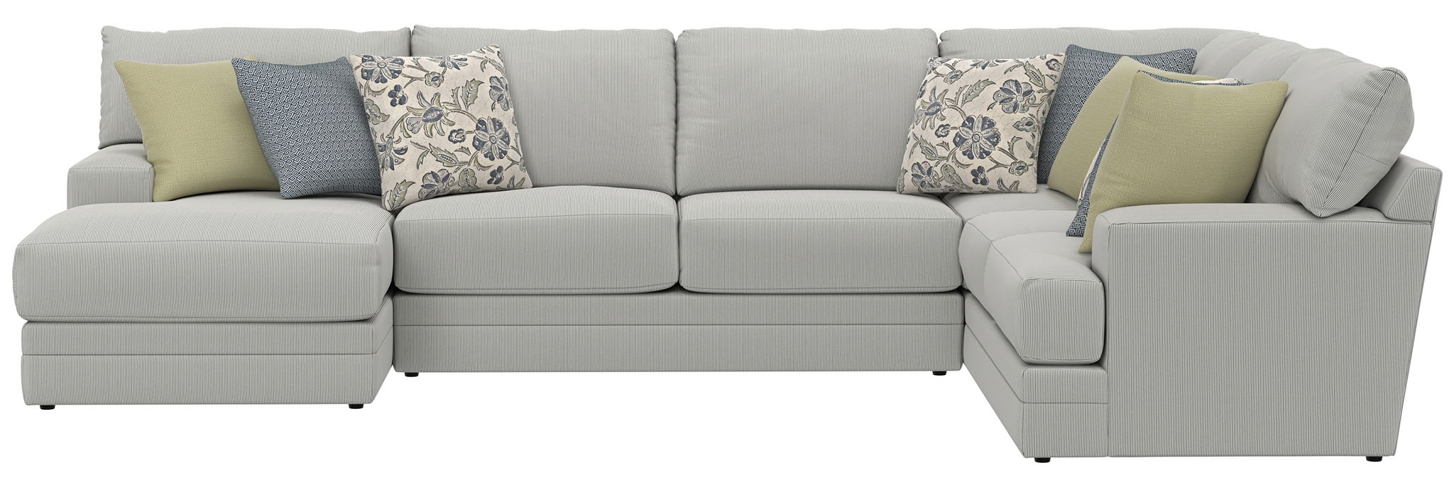 Stockbridge - Sectional With Comfort Coil Seating And 9 Accent Pillows Included - Stylish Home Furniture