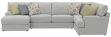 Stockbridge - Sectional With Comfort Coil Seating And 9 Accent Pillows Included - Stylish Home Furniture