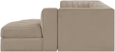 Rummi - Velvet Performance Fabric Upholstered 4 Piece Modular Sectional, With Reverse Corner Chair - Stylish Home Furniture