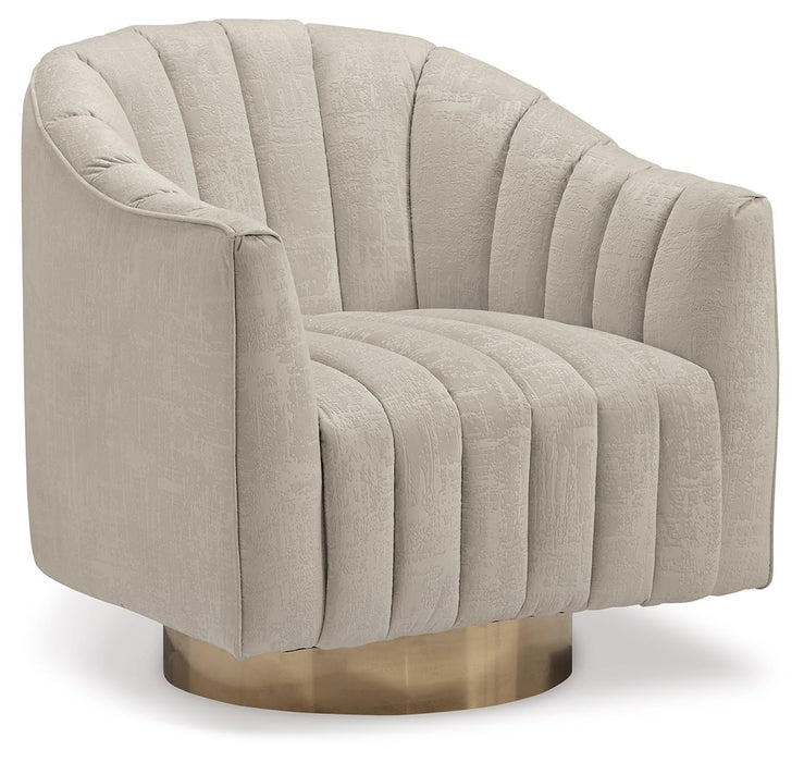 Penzlin - Swivel Accent Chair - Pearl - Stylish Home Furniture