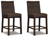 Paradise Trail - Barstool (Set of 2) - Medium Brown - Stylish Home Furniture