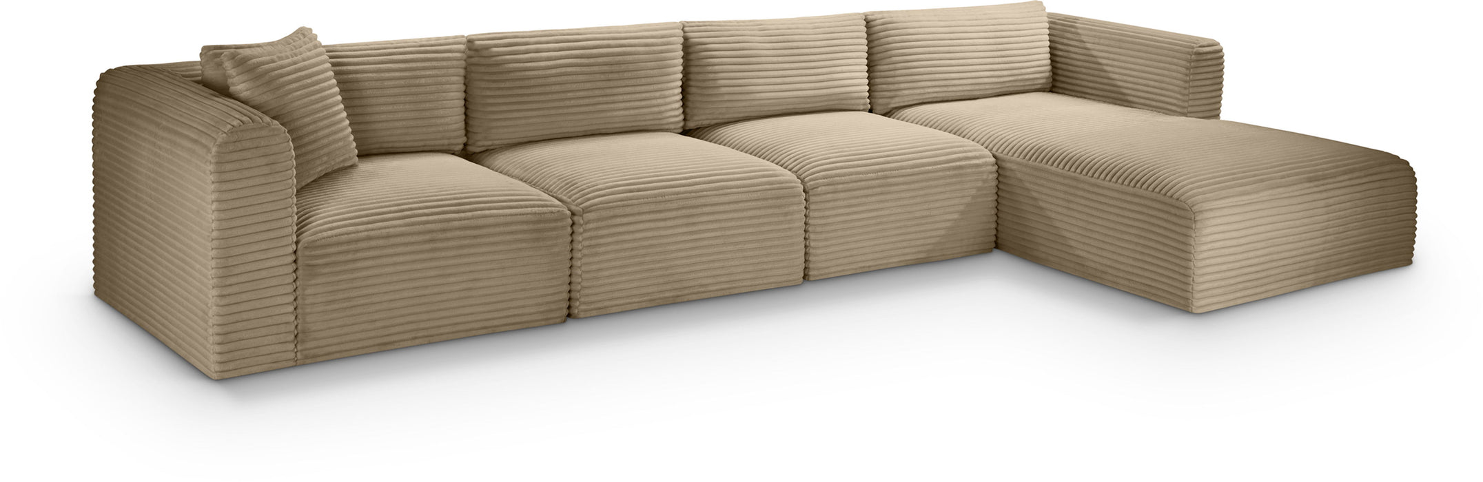 Shaggy - Fabric 4 Piece Modular Sectional