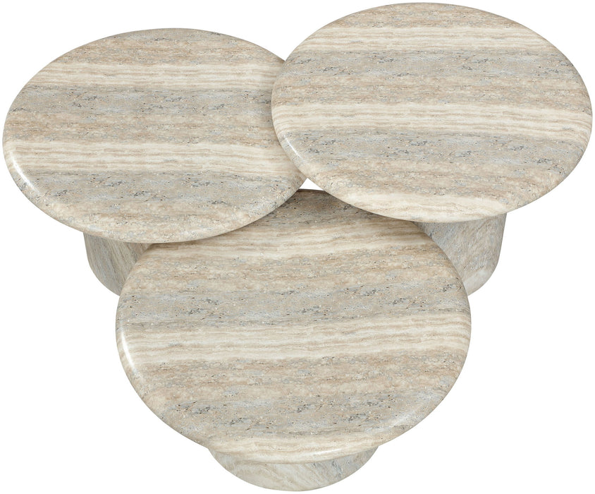 Emara - 3 Piece Concrete And Fiberglass Indoor / Outdoor Coffee Table