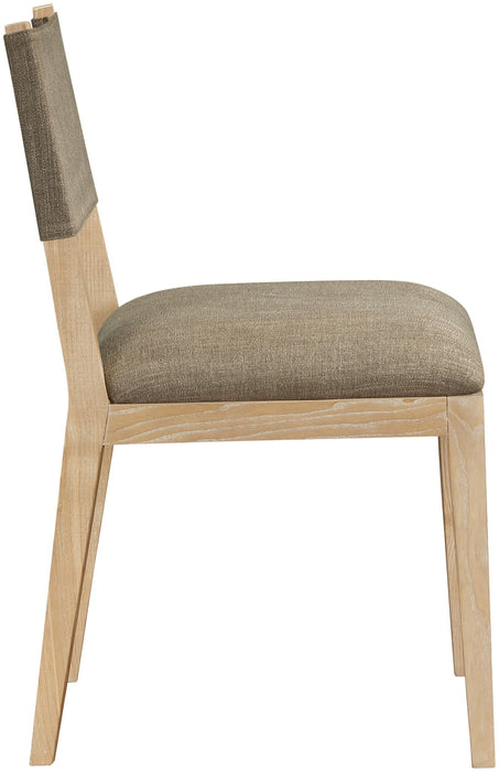 Avon - Linen Textured Performance Fabric Upholstered Dining Side Chair (Set of 2)