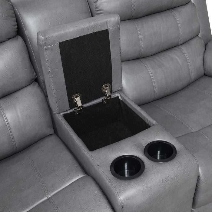 U156 - Motion LED Loveseat - Gray