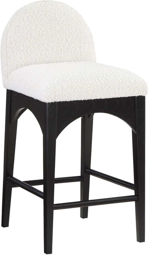 Waldorf - Boucle Stool With Black Legs