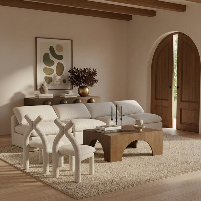 Indulge - Linen 4 Seat Modular Armless Sofa - Stylish Home Furniture