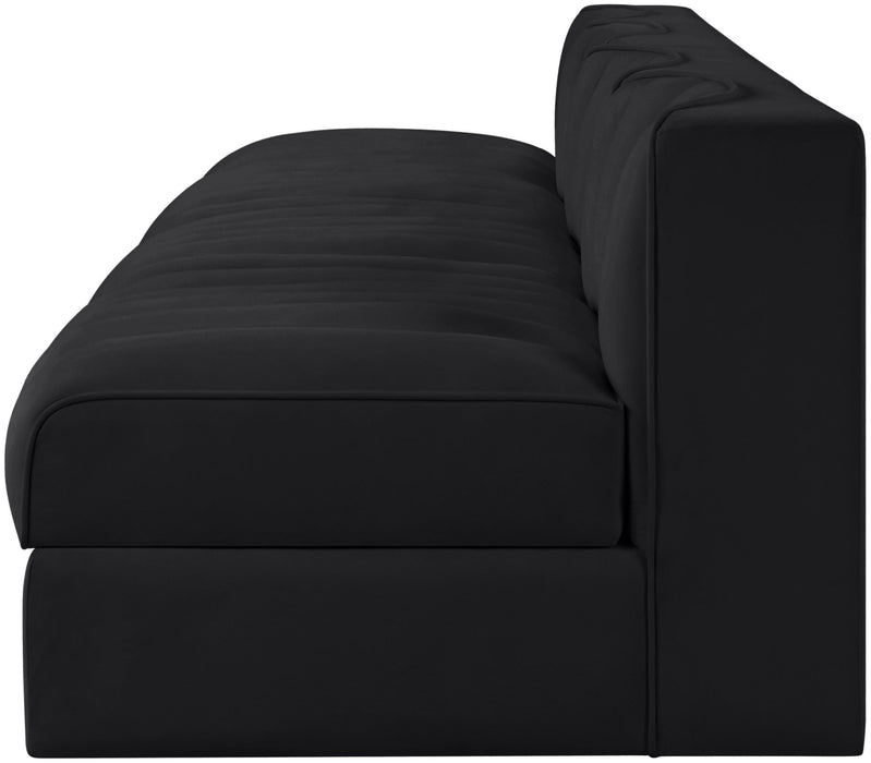 Rummi - Armless Velvet Performance Fabric Upholstered 4 Piece Modular Sofa - Stylish Home Furniture