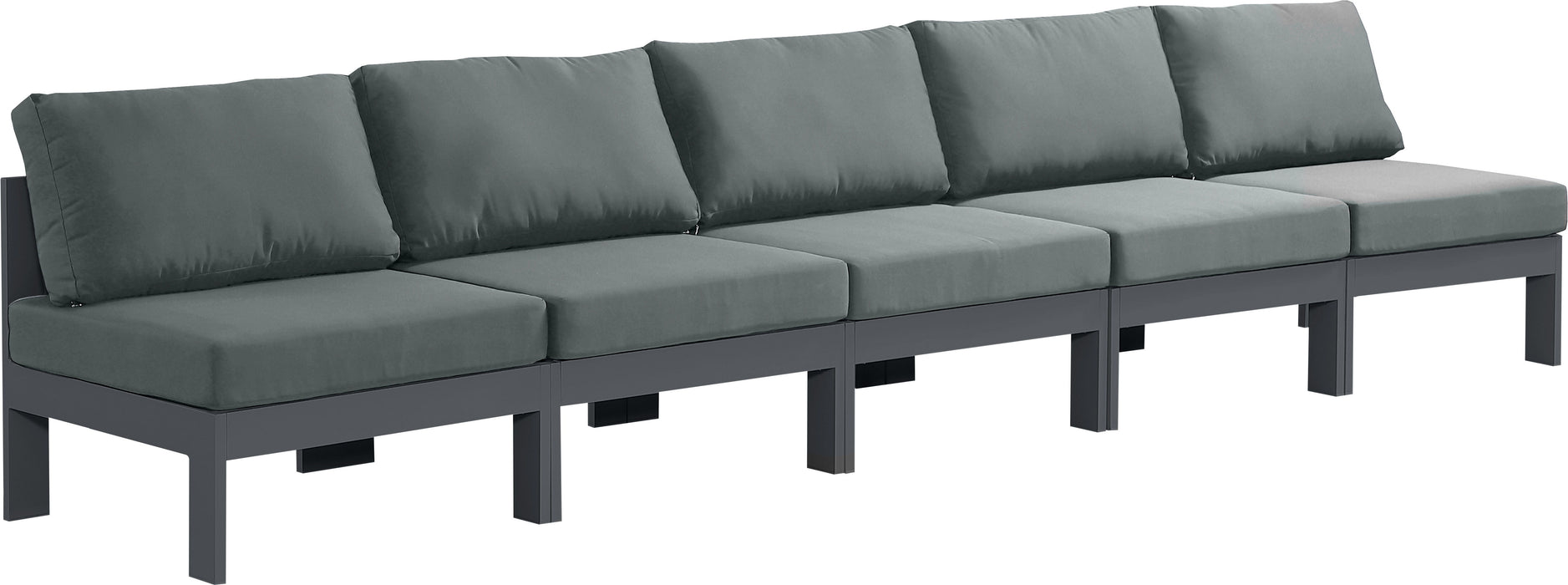 Nizuc - Outdoor Patio Modular Sofa Armless - Grey