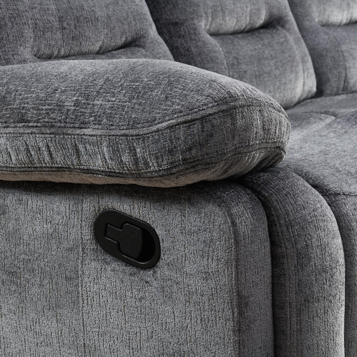 U152 - Motion Sofa With Drop Down - Gray