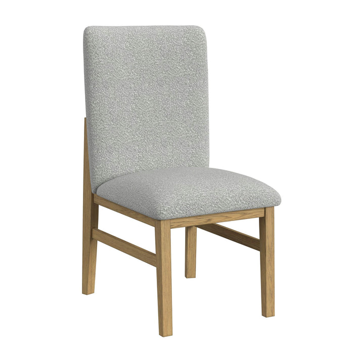 Portland - Square Back Dining Side Chair (Set of 2) - Natural / Gray - Stylish Home Furniture